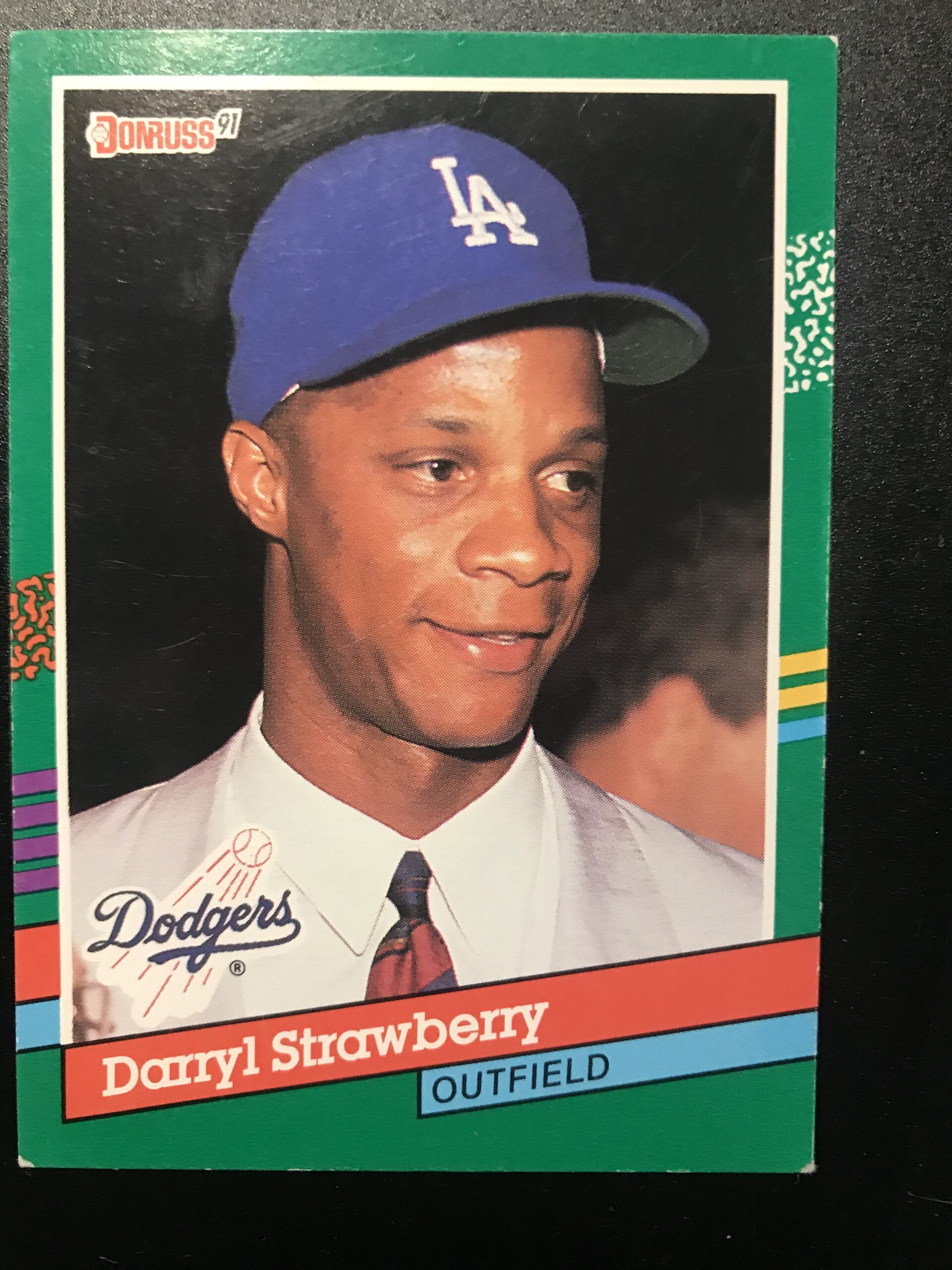 Darryl Strawberry 1991 Los Angeles Dodgers Grey Road Jersey Men's  (S-3XL)