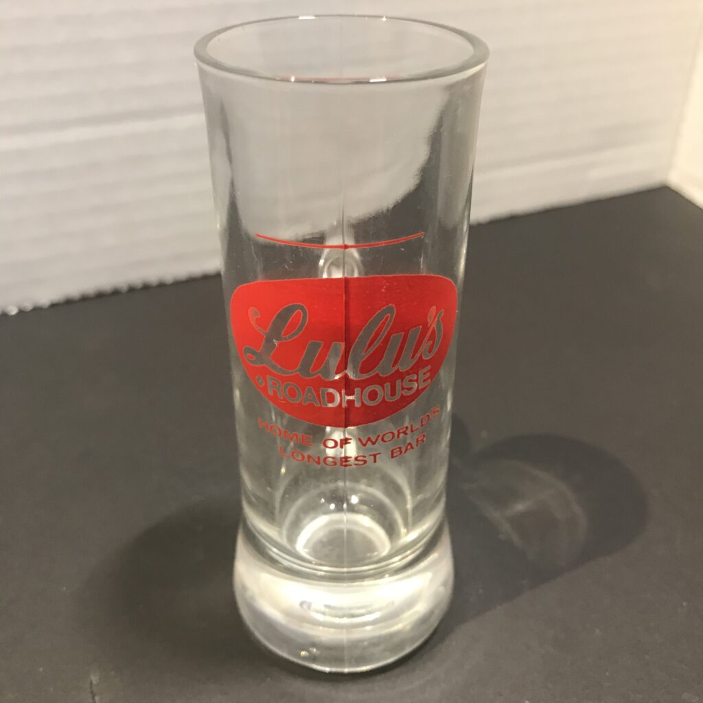 Lulu's the world's longest bar Shooter Glass Mega Man Zone